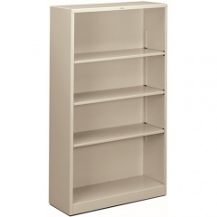 HON Brigade Steel Bookcase | 4 Shelves | 34-1/2"W | Light Gray Finish (S60ABCQ)