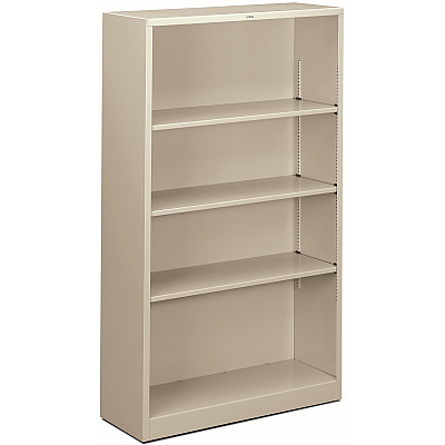 HON Brigade Steel Bookcase | 4 Shelves | 34-1/2"W | Light Gray Finish (HONS60ABCQ)