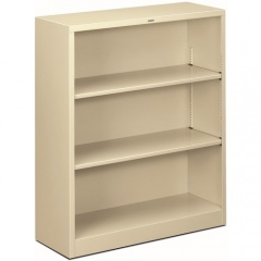 HON Brigade Steel Bookcase | 3 Shelves | 34-1/2"W | Putty Finish (S42ABCL)