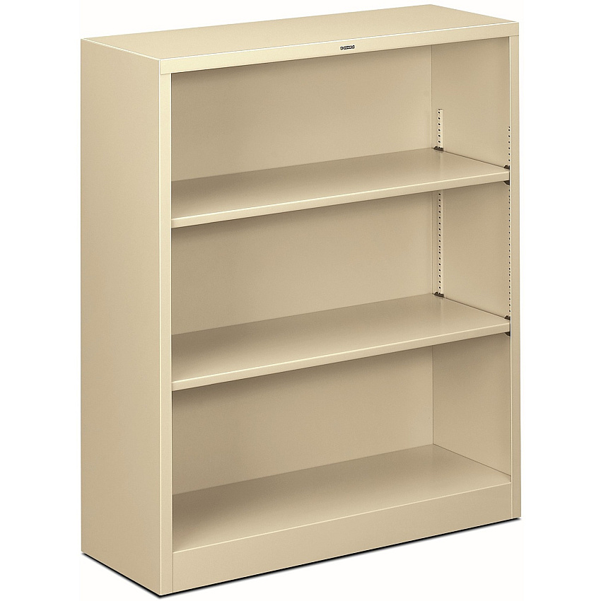 HON Brigade Steel Bookcase | 3 Shelves | 34-1/2"W | Putty Finish (HONS42ABCL)