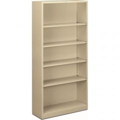 HON Brigade Steel Bookcase | 5 Shelves | 34-1/2"W | Putty Finish (S72ABCL)