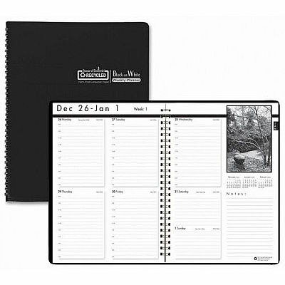 House of Doolittle Black on White Weekly Planner (HOD217102)