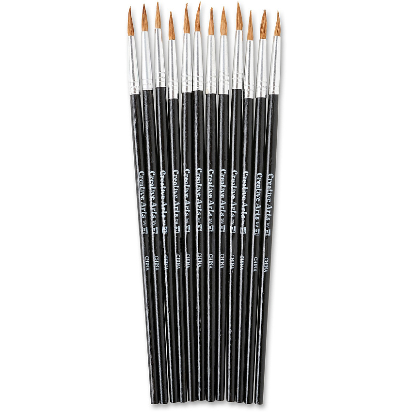 CLI Size 4 Water Color Pointed Brushes (LEO73504)