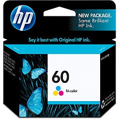 HP 60 (HEWCC643WN) Original Inkjet Ink Cartridge - Cyan, Magenta, Yellow - 1 Each