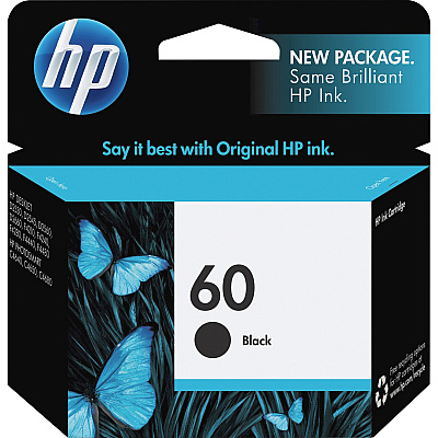 HP 60 (HEWCC640WN) Original Inkjet Ink Cartridge - Black - 1 Each