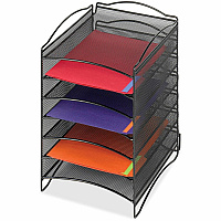 Safco 6-Compartment Mesh Desktop Organizer (SAF9431BL)