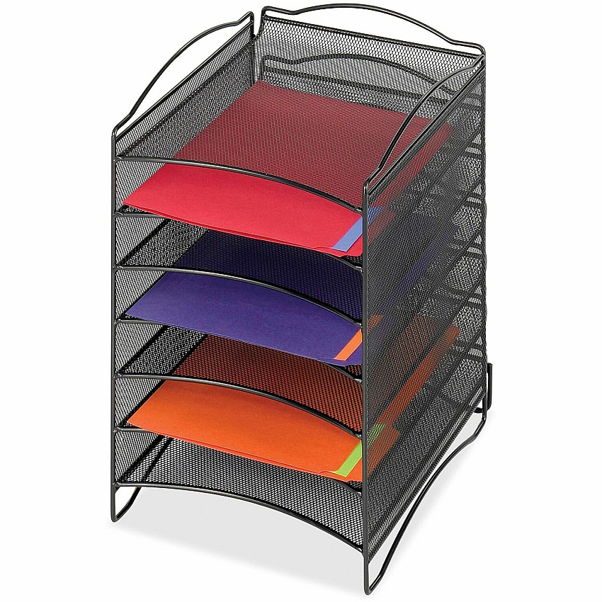 Safco 6-Compartment Mesh Desktop Organizer (SAF9431BL)