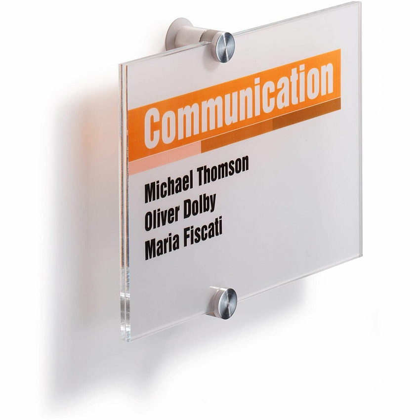 Durable Crystal Standoff Interior Wall Sign (482319)