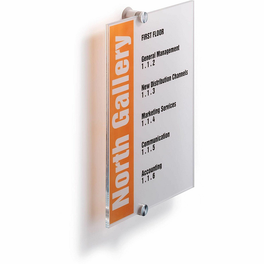 Durable Crystal Standoff Interior Wall Sign (482519)