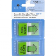 Sparco "Sign & Date" Preprinted Flags in Dispenser (38010)