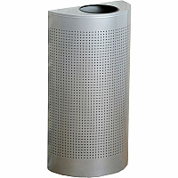 Rubbermaid Commercial Half Round Metallic Waste Receptacle (RCPSH12EPLSM)