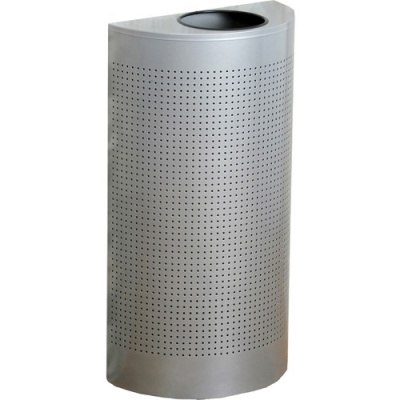 Rubbermaid Commercial Half Round Metallic Waste Receptacle (SH12EPLSM)