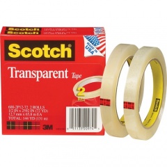Scotch Transparent Tape - 1/2"W (6002P1272)