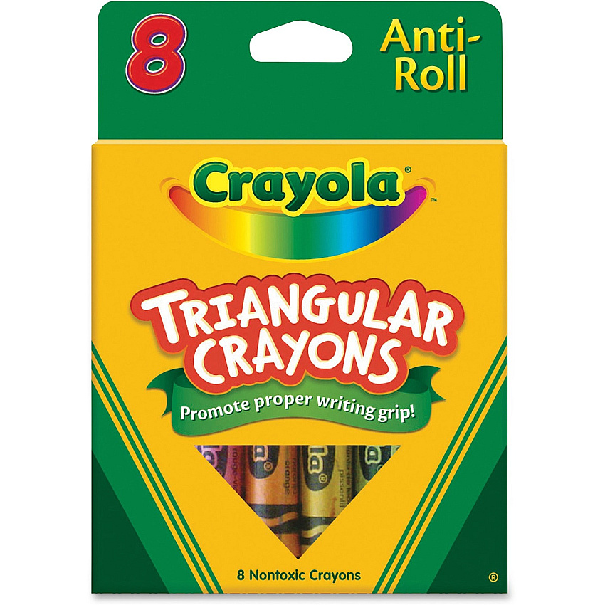 Crayola Triangular Anti-roll Crayons (CYO524008)