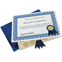 FranklinCovey Geographics Custom Print Award Certificates Kit (GEO47404)