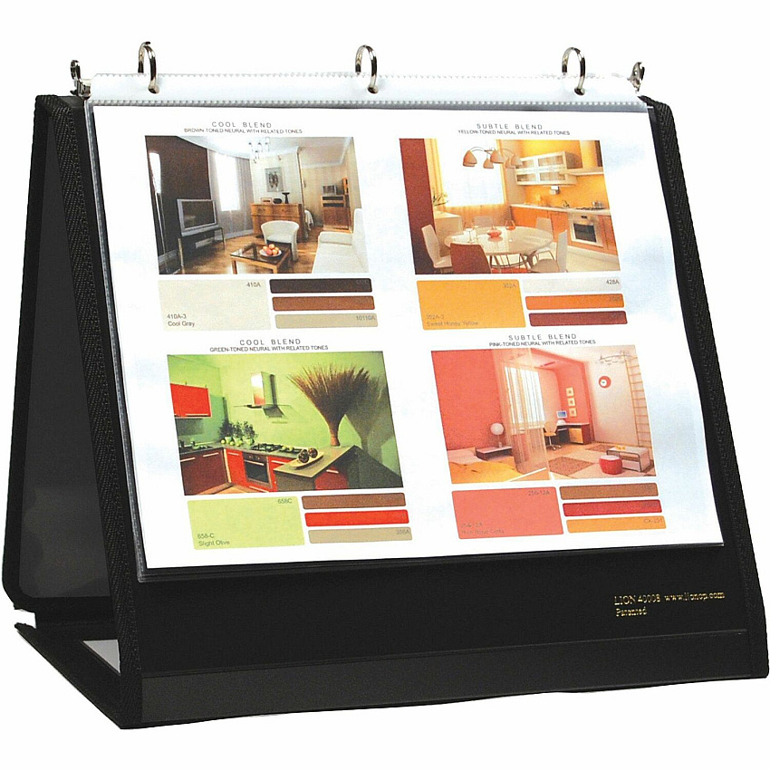 Lion Insta-Cover Round Ring Easel Binder (LIO40009BK)
