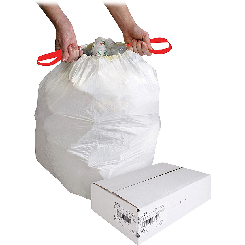 Genuine Joe Flexible Drawstring Trash Can Liners (GJO01229)