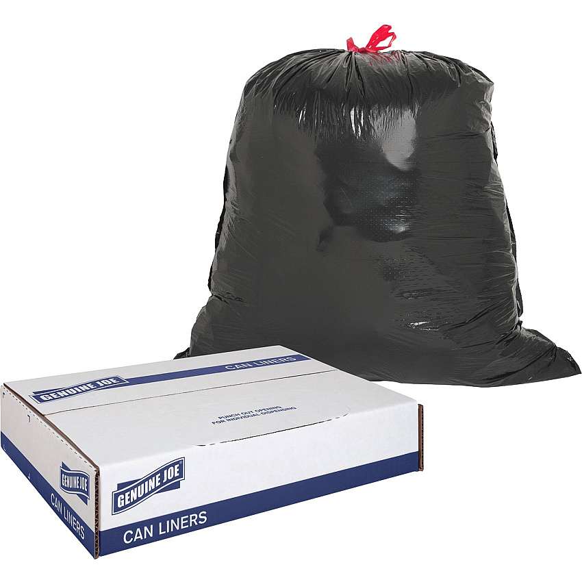Genuine Joe Flexible Drawstring Trash Can Liners (GJO01230)