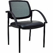 Lorell Mobile Mesh Back Guest Chair with Arms (LLR60462)