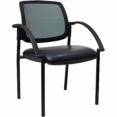 Lorell Mobile Mesh Back Guest Chair with Arms (LLR60462)