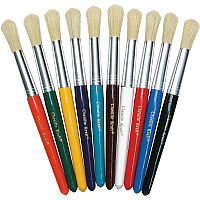 Creativity Street Round Natural Bristle Brushes (PAC5183)