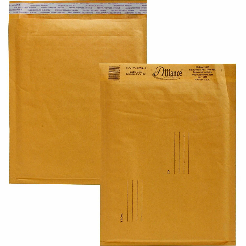 Alliance Rubber Kraft Bubble Mailers (ALL10804)