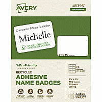 Avery Eco-friendly Premium Name Badge Labels (AVE45395)