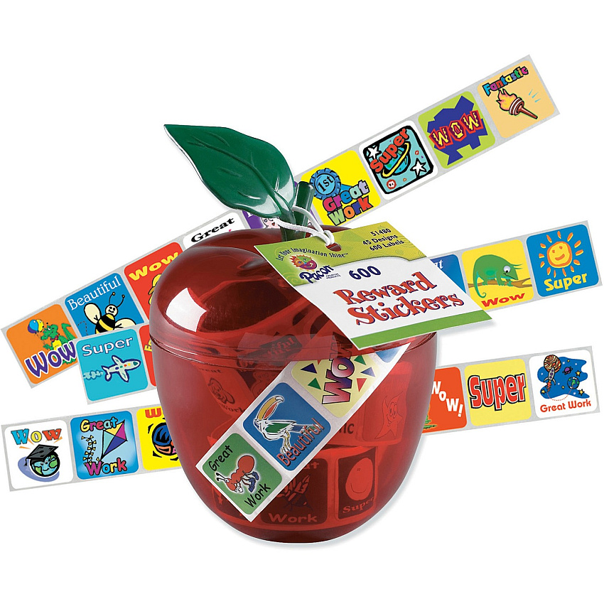 Pacon Plastic Apple Reward Stickers (PAC51480)