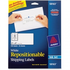 Avery Repositionable Shipping Labels - Sure Feed Technology (58163)