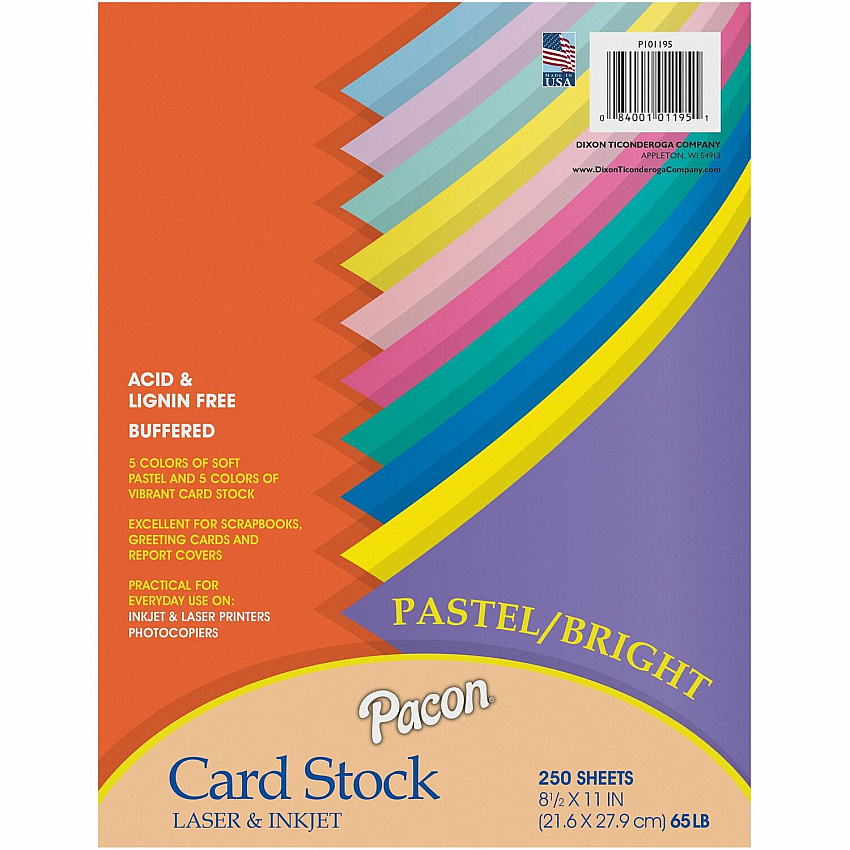 Pacon Cardstock Sheets - Assorted (PAC101195)