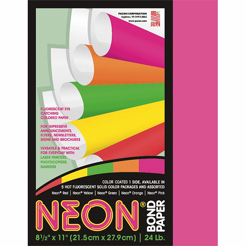 Pacon Neon Multipurpose Paper - Pink (PAC104319)