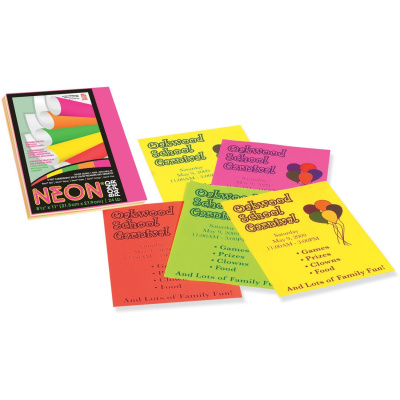 Pacon 104316 Paper, Bond, Neon, 24lb, 100, Yellow