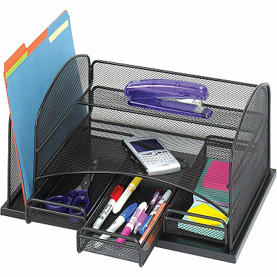 Safco Onyx 3-Drawer Desktop Organizer (SAF3252BL)