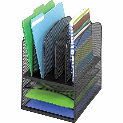 Safco Onyx Mesh Letter Tray Desktop Organizer (SAF3266BL)
