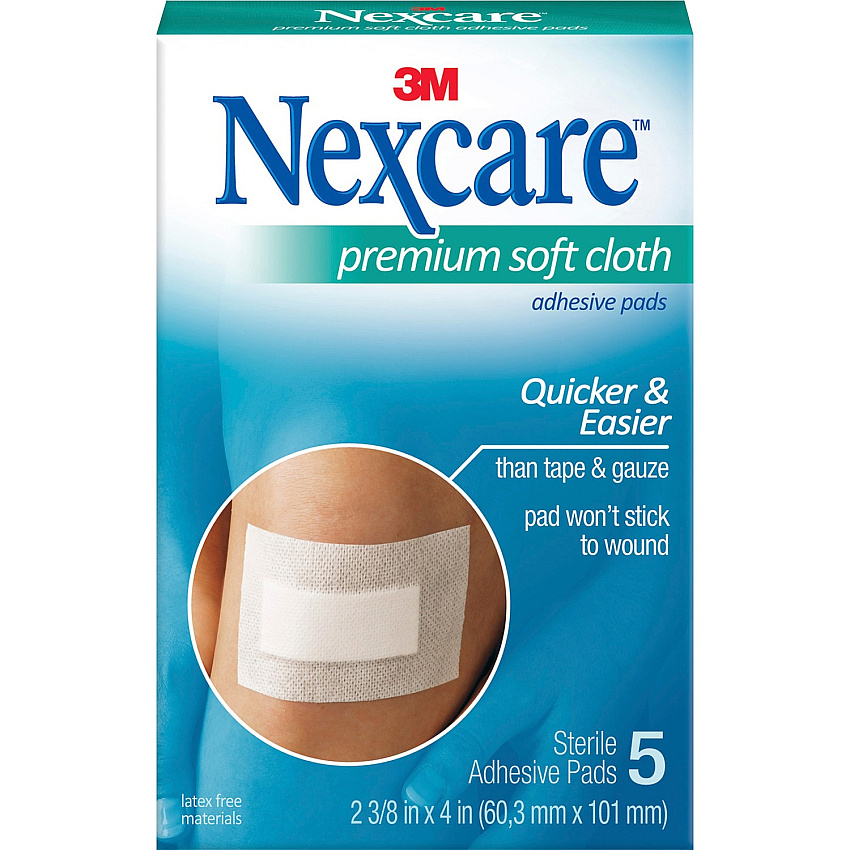 Nexcare Soft Cloth Premium Adhesive Gauze Pad (MMMH3564)