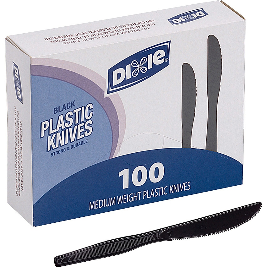Dixie Medium-weight Disposable Knives Grab-N-Go by GP Pro (DXEKM507)