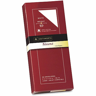 Southworth 100% Cotton No. 10 Resume Envelopes (SOUR1410L)