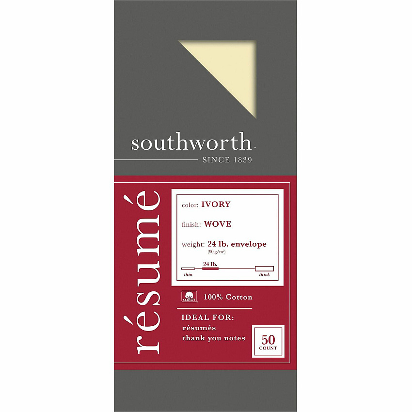 Southworth 100% Cotton Resume Envelopes (SOUR14I10L)