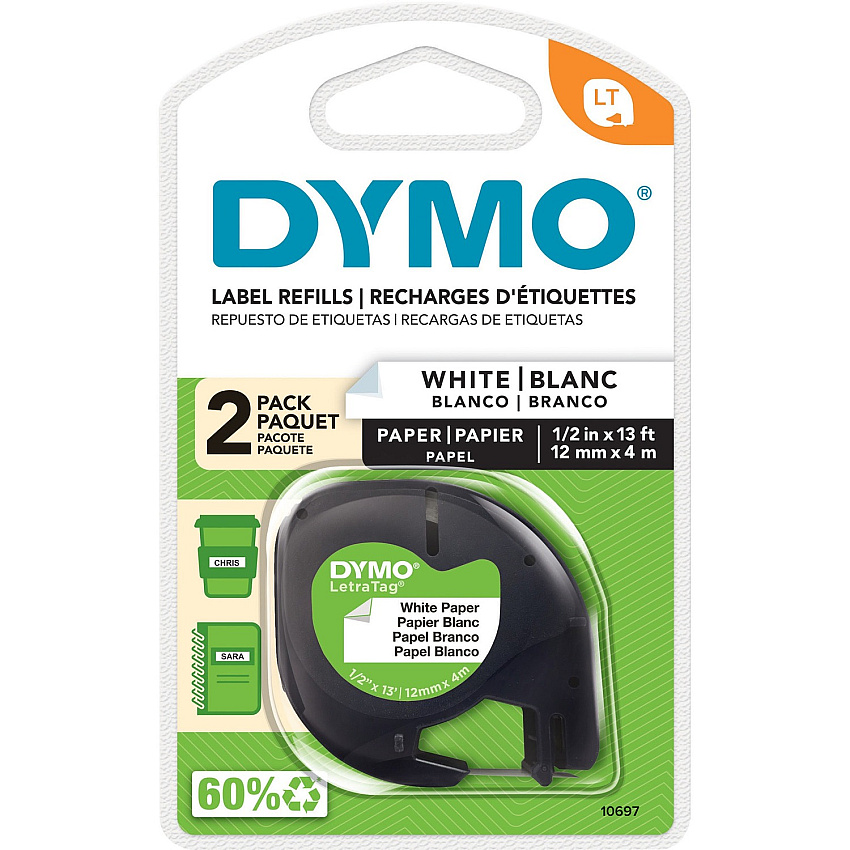 DYMO LetraTag Electronic Labelmaker Tape (DYM10697)