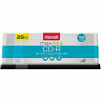 Maxell CD-R700 CD Recordable Media - CD-R - 48x - 700 MB - 25 Pack - Light Green (648445)