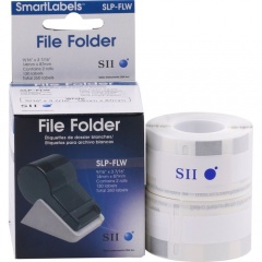 Seiko SLP-FLB White/Blue File Folder Labels (SLPFLW)