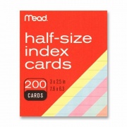 Mead Half Size Color Index Cards (63039)