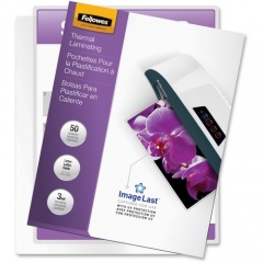 Fellowes Thermal Laminating Pouches - ImageLast, Jam Free, Letter, 3 mil, 50 pack (52225)