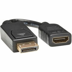 Eaton Tripp Lite Series DisplayPort to HDMI Video Adapter Video Converter (M/F), HDCP, Black, 6 in. (15 cm) (P136000)