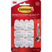 Command Mini White Hooks with White Strips (17006)