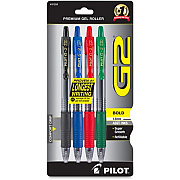 Pilot G2 Retractable Gel Ink Rollerball Pens (PIL31255)