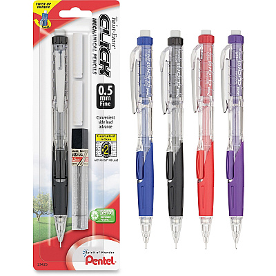 Pentel .5mm Twist Erase Click Mechanical Pencils (PENPD275TLEBP)