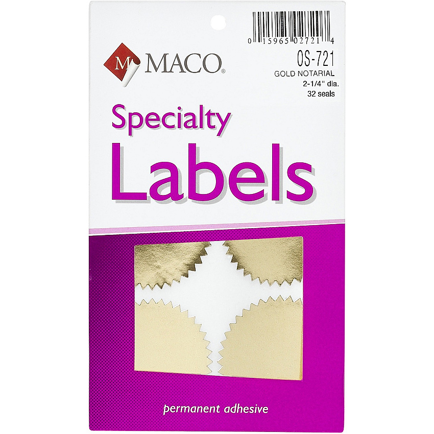 MACO Notary Gold Foil Seals (MACOS721)