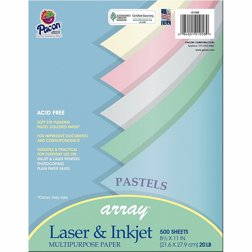 Pacon Pastel Multipurpose Paper - Pastel (PAC101058)