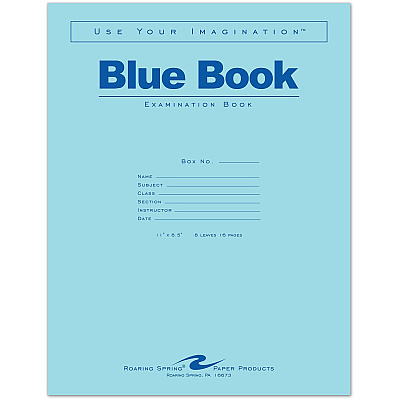 Roaring Spring 8 - sheet Blue Examination Book - Letter (ROA77517)